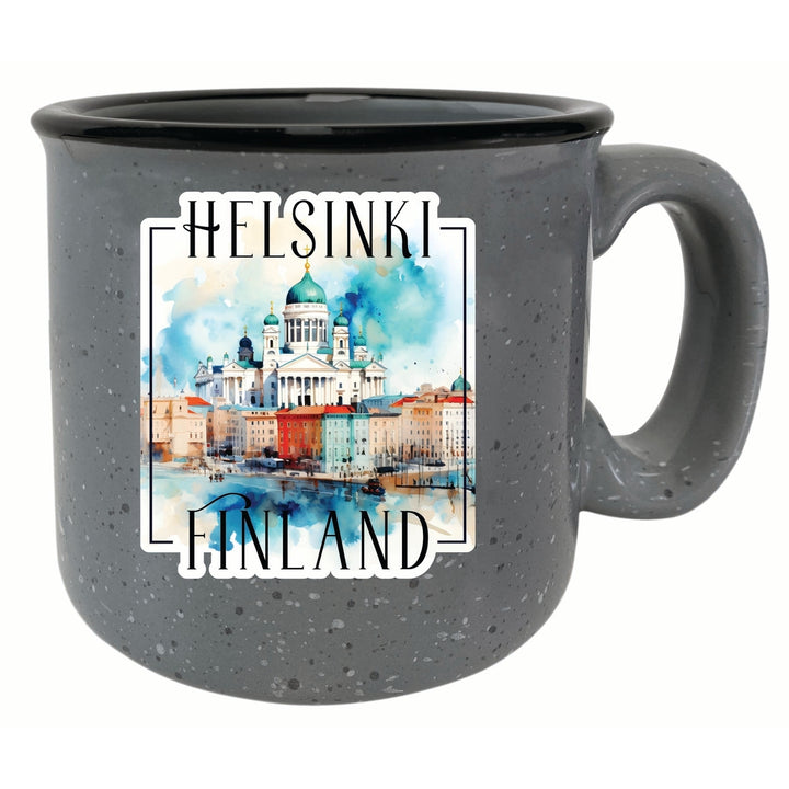 Helsinki Finland Watercolor Helsinki Cathedral Design Souvenir 16 oz Ceramic camping mug Image 4