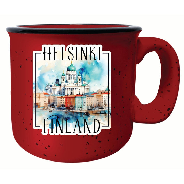 Helsinki Finland Watercolor Helsinki Cathedral Design Souvenir 16 oz Ceramic camping mug Image 6