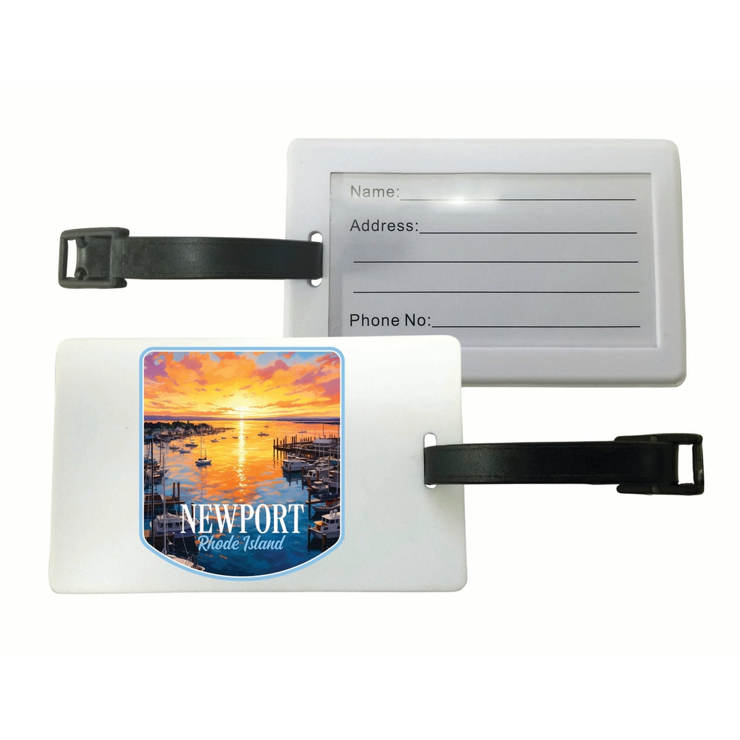 Newport Rhode Island Sunset over the Bay Design Souvenir Luggage Tag Image 1