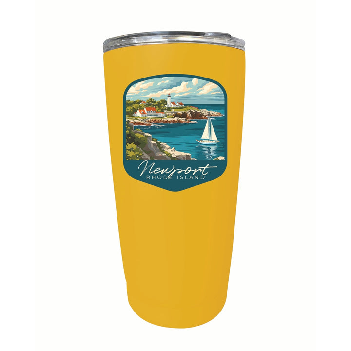 Newport Rhode Island Lighthouse on the Coast Design Souvenir 16 oz Stainless Steel Insulated Tumbler Image 4