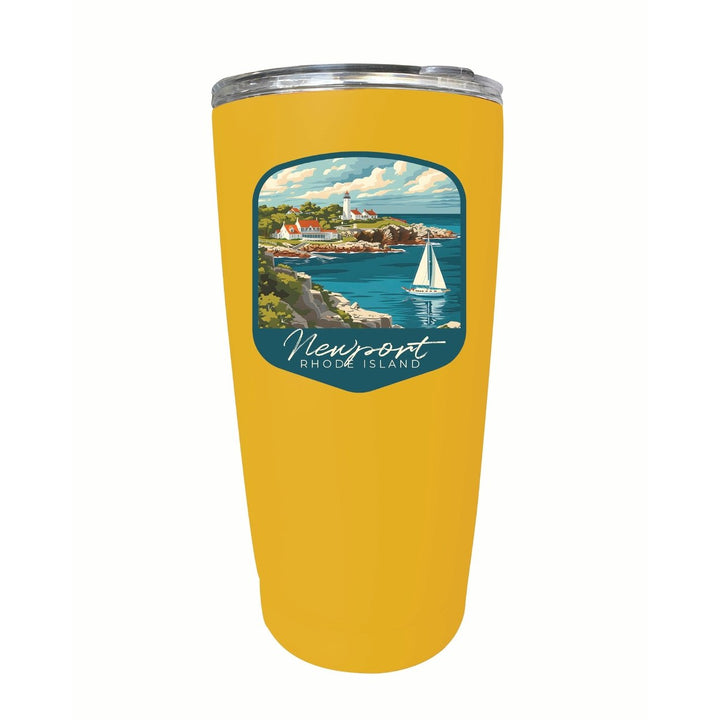 Newport Rhode Island Lighthouse on the Coast Design Souvenir 16 oz Stainless Steel Insulated Tumbler Image 1