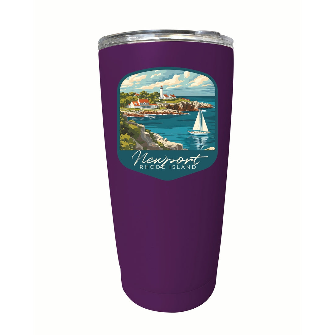 Newport Rhode Island Lighthouse on the Coast Design Souvenir 16 oz Stainless Steel Insulated Tumbler Image 6