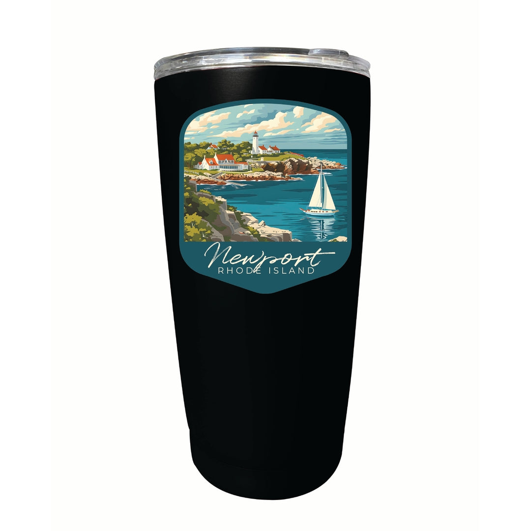 Newport Rhode Island Lighthouse on the Coast Design Souvenir 16 oz Stainless Steel Insulated Tumbler Image 7