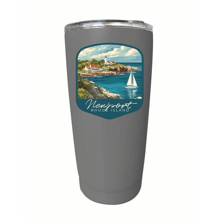 Newport Rhode Island Lighthouse on the Coast Design Souvenir 16 oz Stainless Steel Insulated Tumbler Image 9