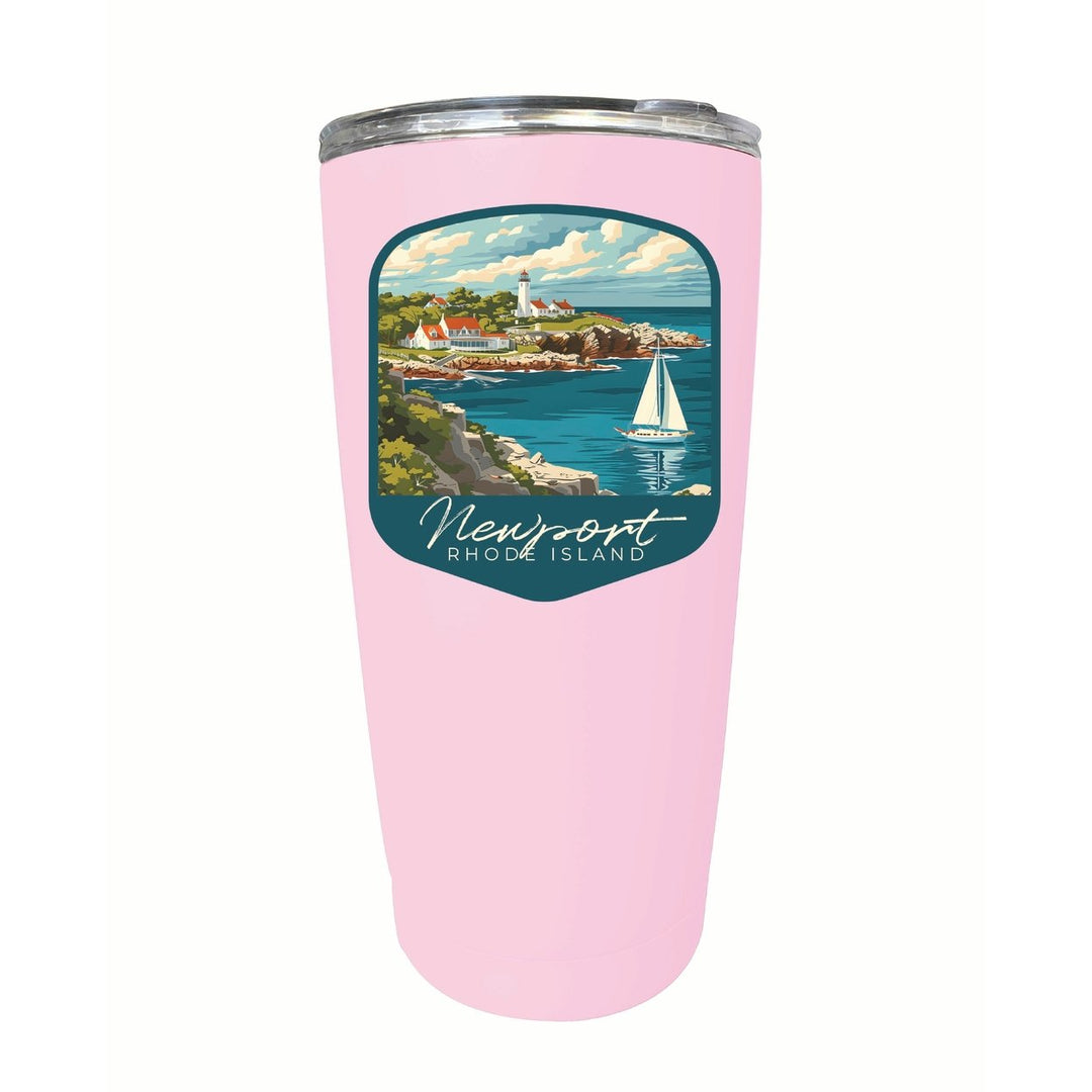 Newport Rhode Island Lighthouse on the Coast Design Souvenir 16 oz Stainless Steel Insulated Tumbler Image 11