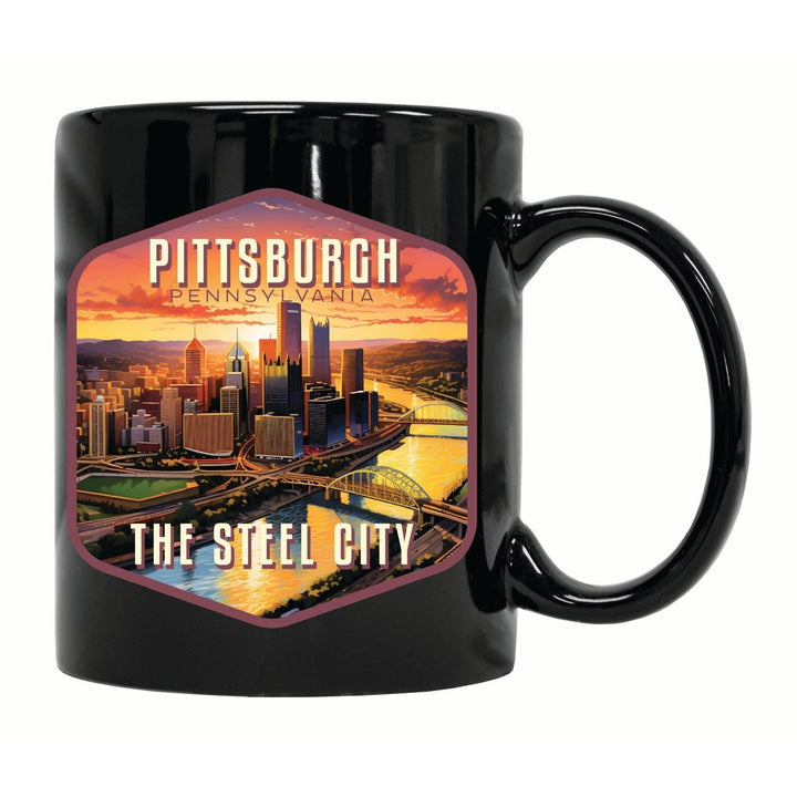 Pittsburgh Pennsylvania The Steel City Design Souvenir 12 oz Ceramic Coffee Mug Image 2