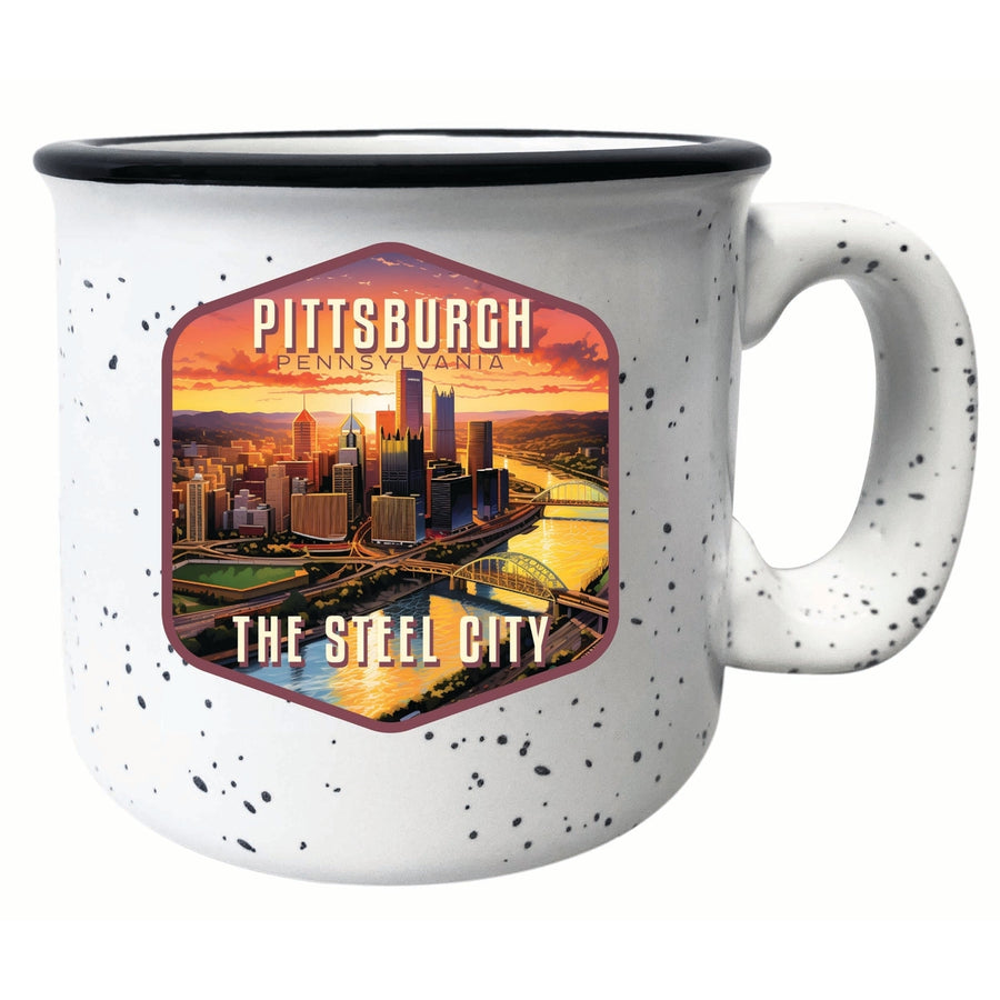 Pittsburgh Pennsylvania The Steel City Design Souvenir 16 oz Ceramic camping mug Image 1