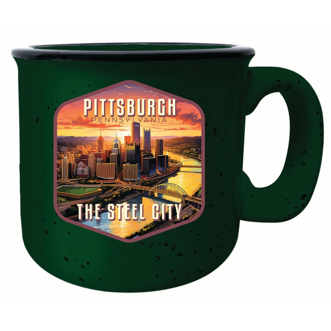 Pittsburgh Pennsylvania The Steel City Design Souvenir 16 oz Ceramic camping mug Image 4