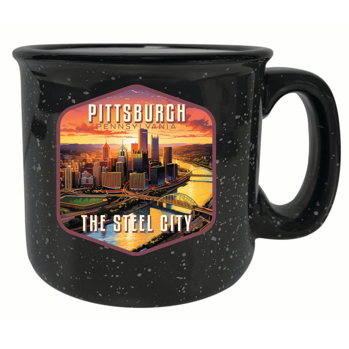 Pittsburgh Pennsylvania The Steel City Design Souvenir 16 oz Ceramic camping mug Image 4