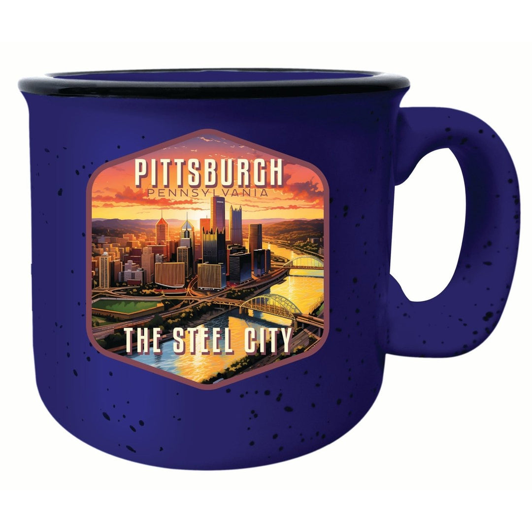 Pittsburgh Pennsylvania The Steel City Design Souvenir 16 oz Ceramic camping mug Image 6