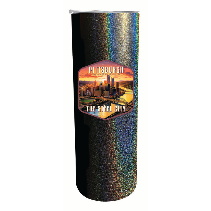 Pittsburgh Pennsylvania The Steel City Design Souvenir 20 oz Insulated Stainless Steel Skinny Tumbler Image 4