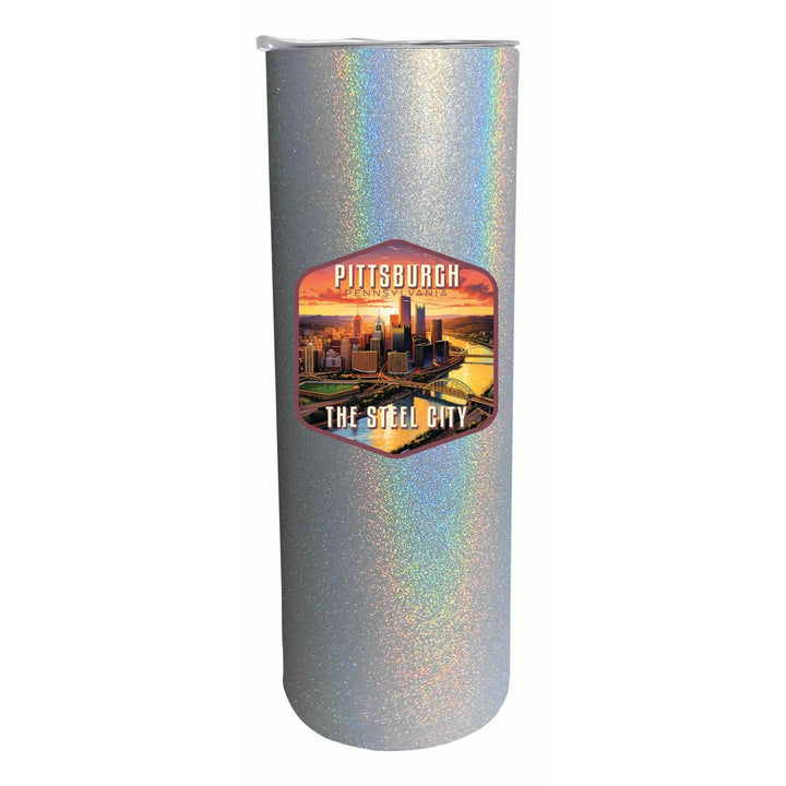 Pittsburgh Pennsylvania The Steel City Design Souvenir 20 oz Insulated Stainless Steel Skinny Tumbler Image 6