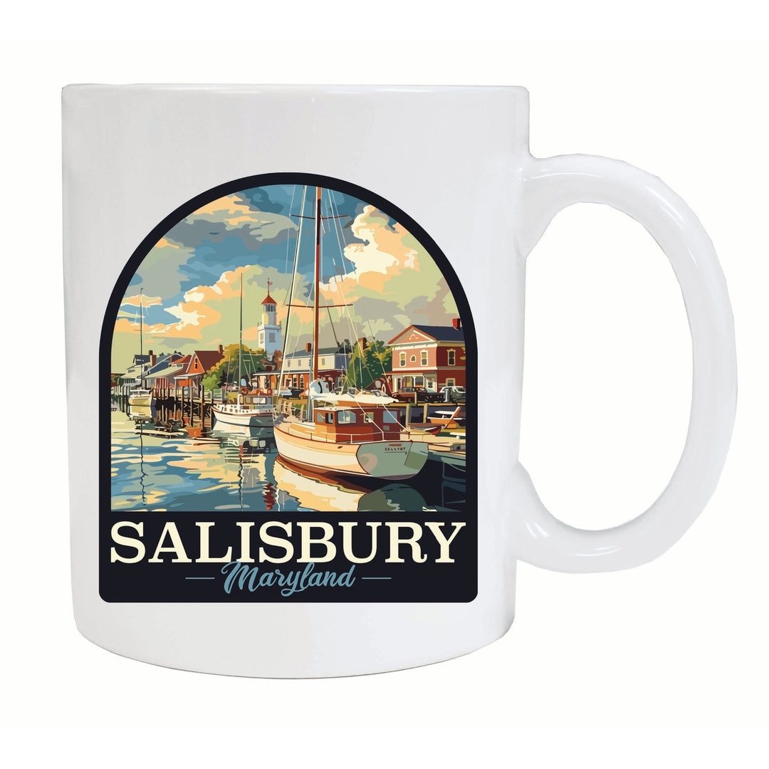 Salisbury Maryland Port of Salisbury Marina Design Souvenir 12 oz Ceramic Coffee Mug Image 1