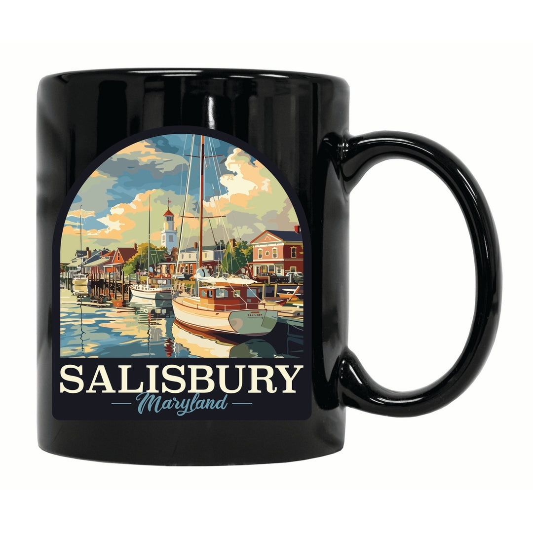 Salisbury Maryland Port of Salisbury Marina Design Souvenir 12 oz Ceramic Coffee Mug Image 2