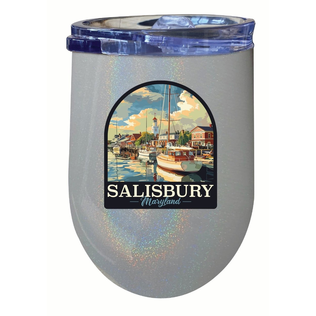 Salisbury Maryland Port of Salisbury Marina Design Souvenir 12 oz Insulated Wine Stainless Steel Tumbler Image 1