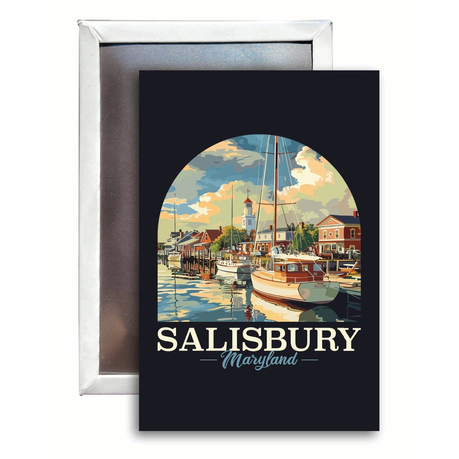 Salisbury Maryland Port of Salisbury Marina Design Souvenir 2x3-Inch Fridge Magnet Image 1