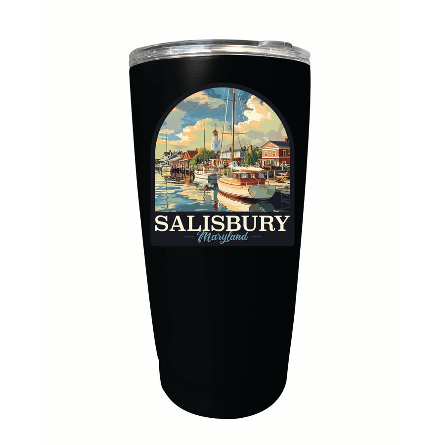 Salisbury Maryland Port of Salisbury Marina Design Souvenir 16 oz Stainless Steel Insulated Tumbler Image 1