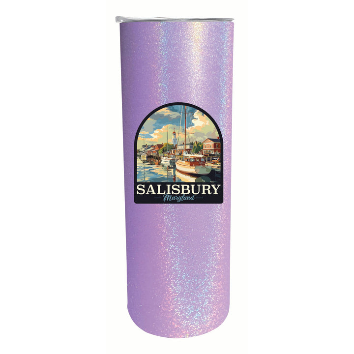 Salisbury Maryland Port of Salisbury Marina Design Souvenir 20 oz Insulated Stainless Steel Skinny Tumbler Image 4