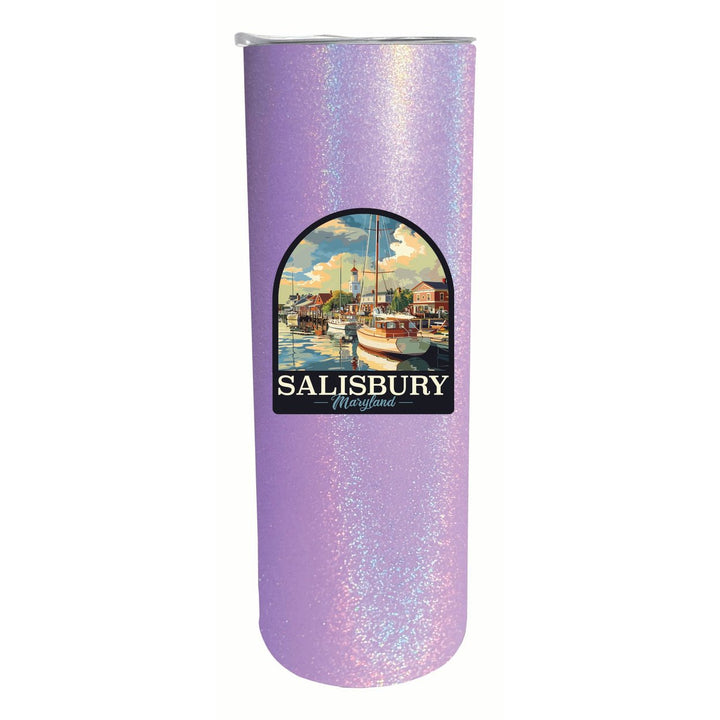 Salisbury Maryland Port of Salisbury Marina Design Souvenir 20 oz Insulated Stainless Steel Skinny Tumbler Image 1