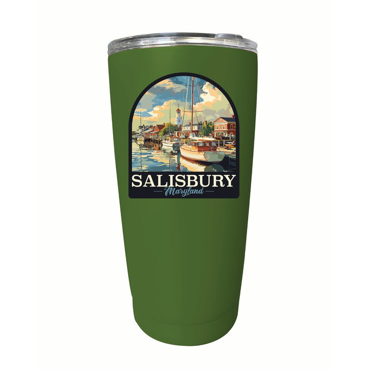 Salisbury Maryland Port of Salisbury Marina Design Souvenir 16 oz Stainless Steel Insulated Tumbler Image 4