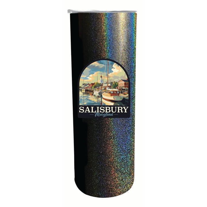 Salisbury Maryland Port of Salisbury Marina Design Souvenir 20 oz Insulated Stainless Steel Skinny Tumbler Image 6