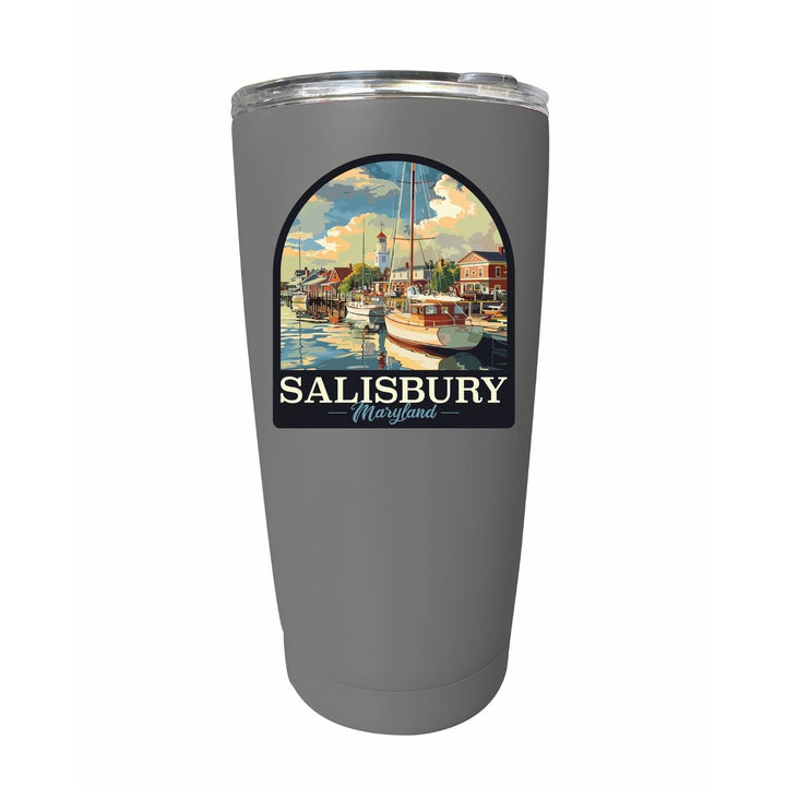 Salisbury Maryland Port of Salisbury Marina Design Souvenir 16 oz Stainless Steel Insulated Tumbler Image 1