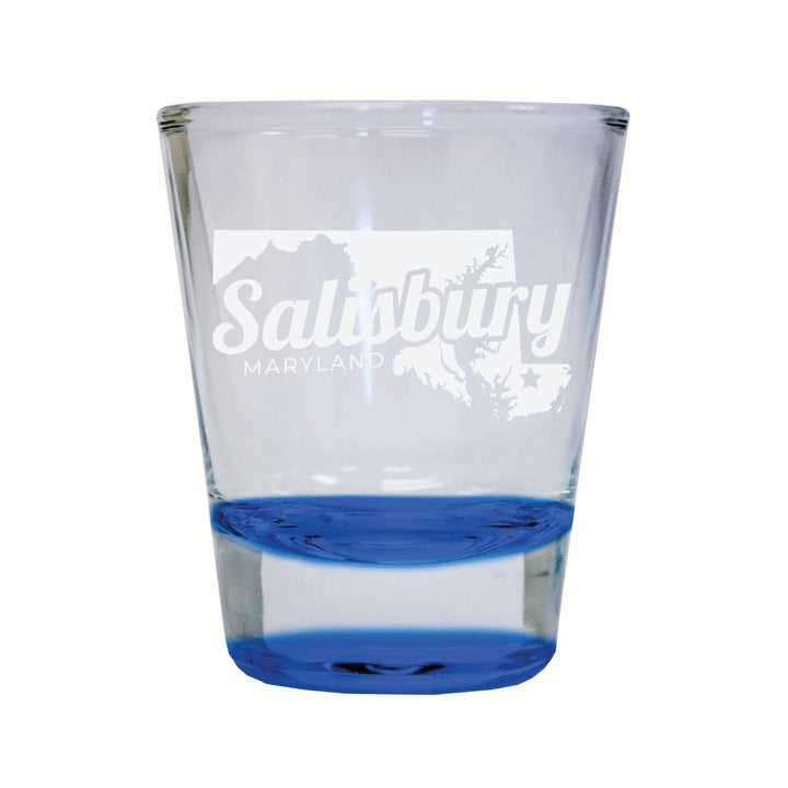 Salisbury Maryland Souvenir 2 Ounce Engraved Shot Glass Round Image 1