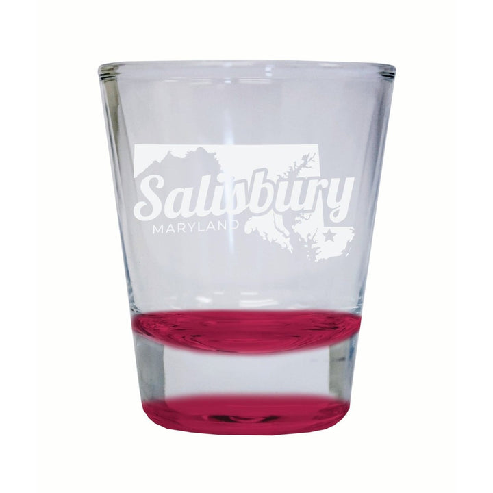 Salisbury Maryland Souvenir 2 Ounce Engraved Shot Glass Round Image 4