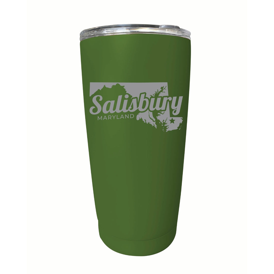 Salisbury Maryland Souvenir 16 oz Engraved Stainless Steel Insulated Tumbler Image 1