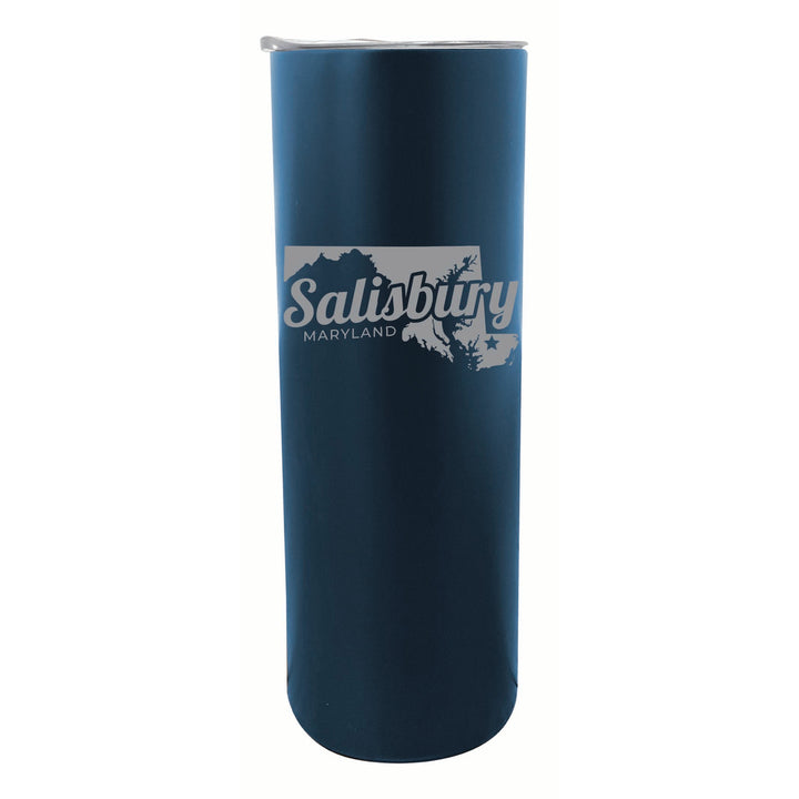 Salisbury Maryland Souvenir 20 oz Engraved Insulated Stainless Steel Skinny Tumbler Image 3