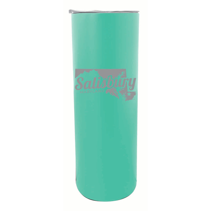 Salisbury Maryland Souvenir 20 oz Engraved Insulated Stainless Steel Skinny Tumbler Image 4