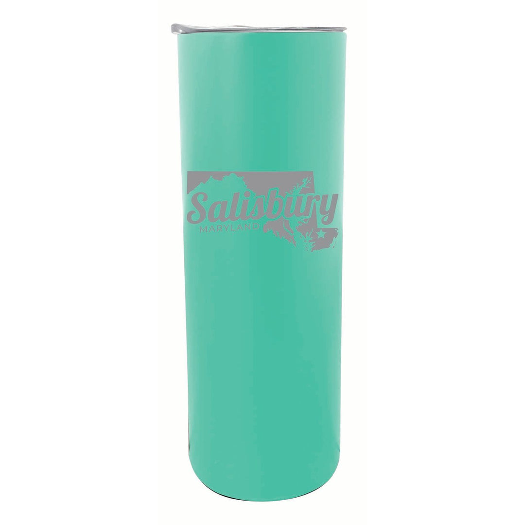 Salisbury Maryland Souvenir 20 oz Engraved Insulated Stainless Steel Skinny Tumbler Image 1