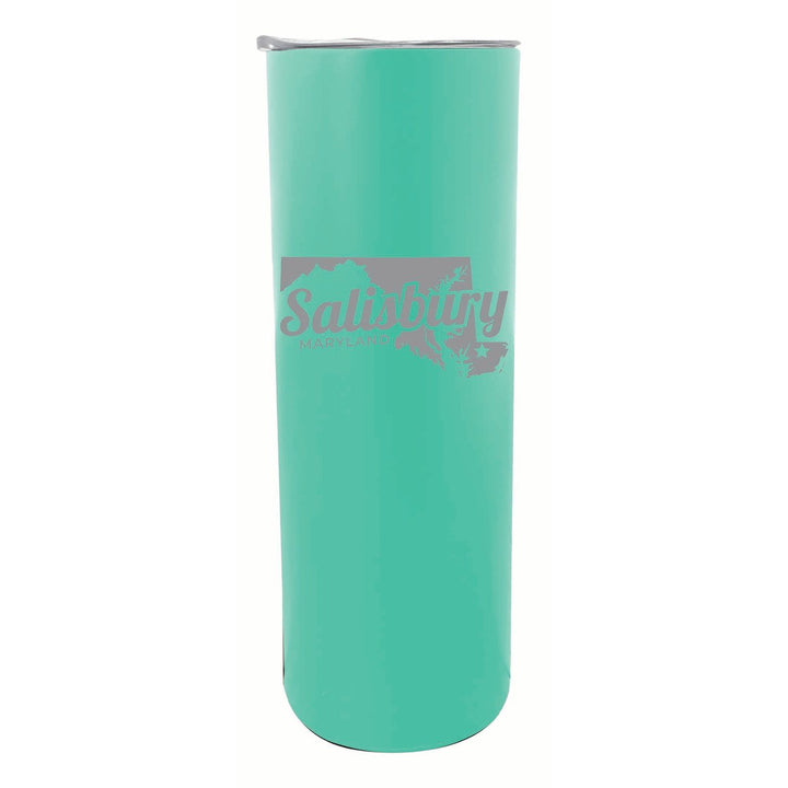 Salisbury Maryland Souvenir 20 oz Engraved Insulated Stainless Steel Skinny Tumbler Image 1