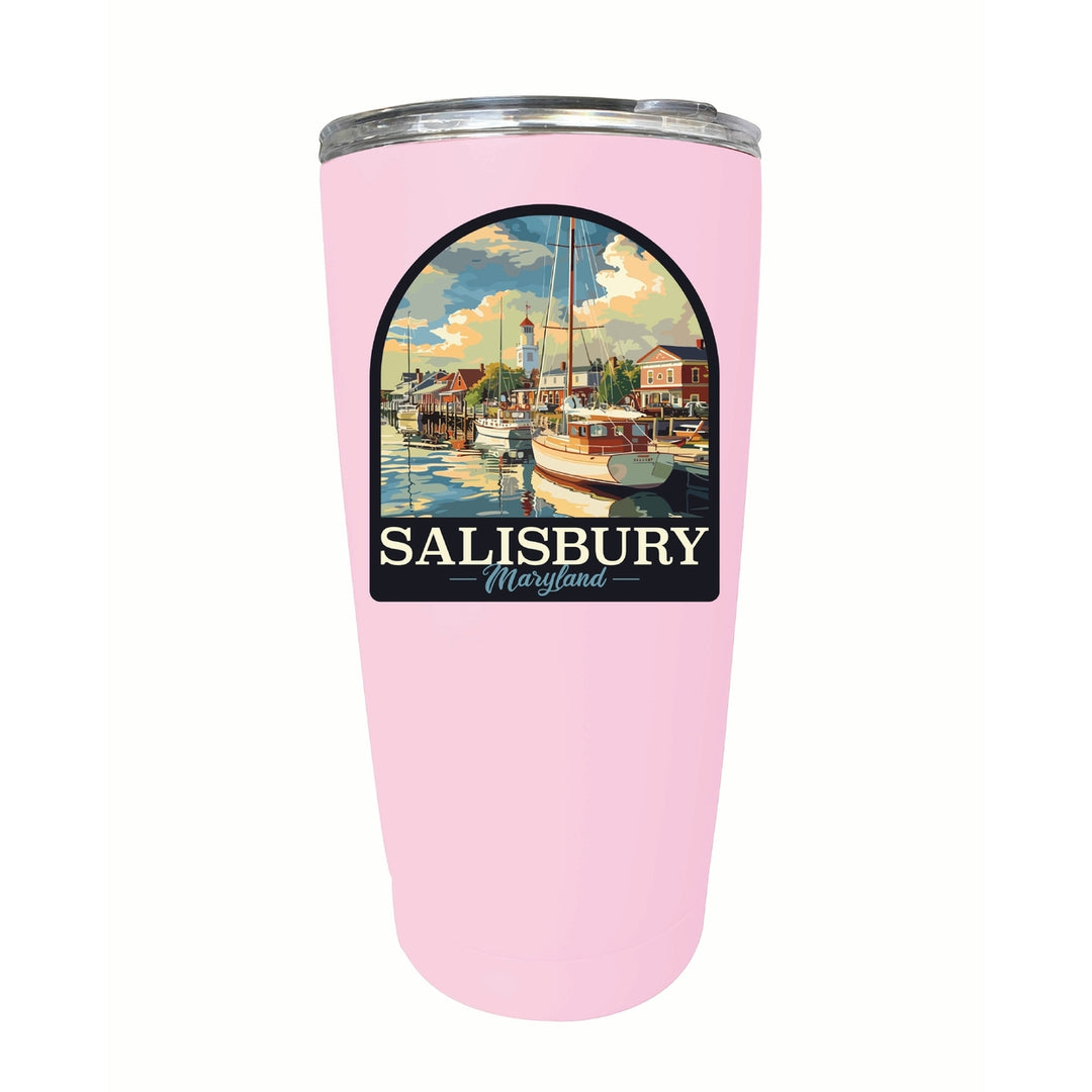 Salisbury Maryland Port of Salisbury Marina Design Souvenir 16 oz Stainless Steel Insulated Tumbler Image 10