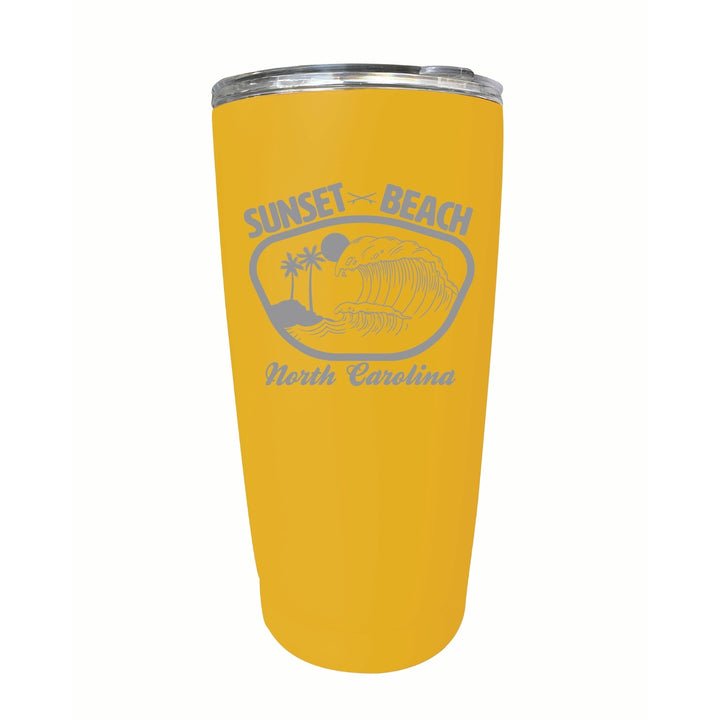 Sunset Beach North Carolina Souvenir 16 oz Engraved Stainless Steel Insulated Tumbler Image 1