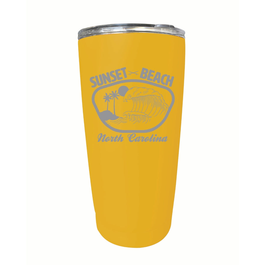 Sunset Beach North Carolina Souvenir 16 oz Engraved Stainless Steel Insulated Tumbler Image 1