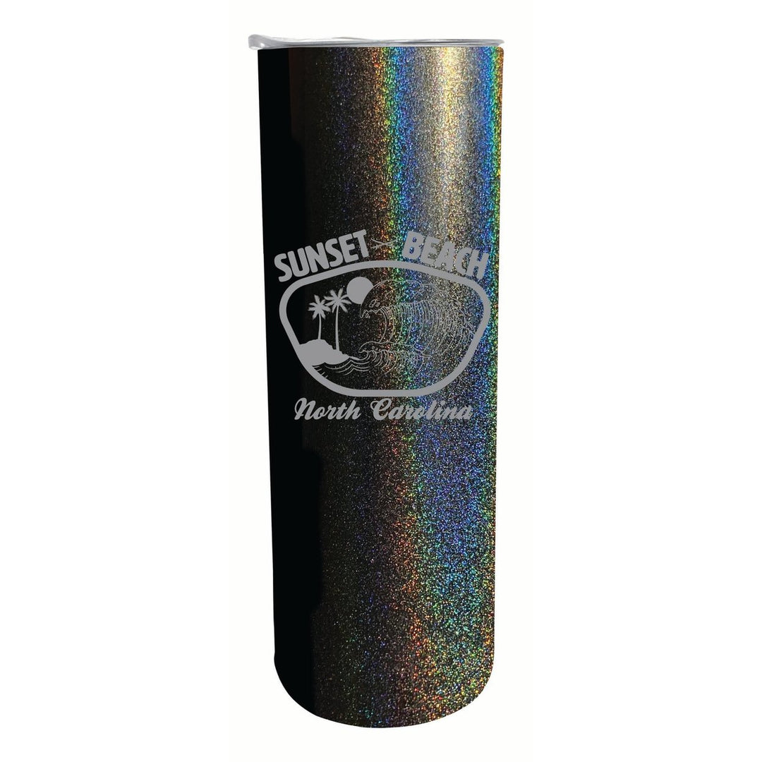 Sunset Beach North Carolina Souvenir 20 oz Engraved Insulated Stainless Steel Skinny Tumbler Image 6