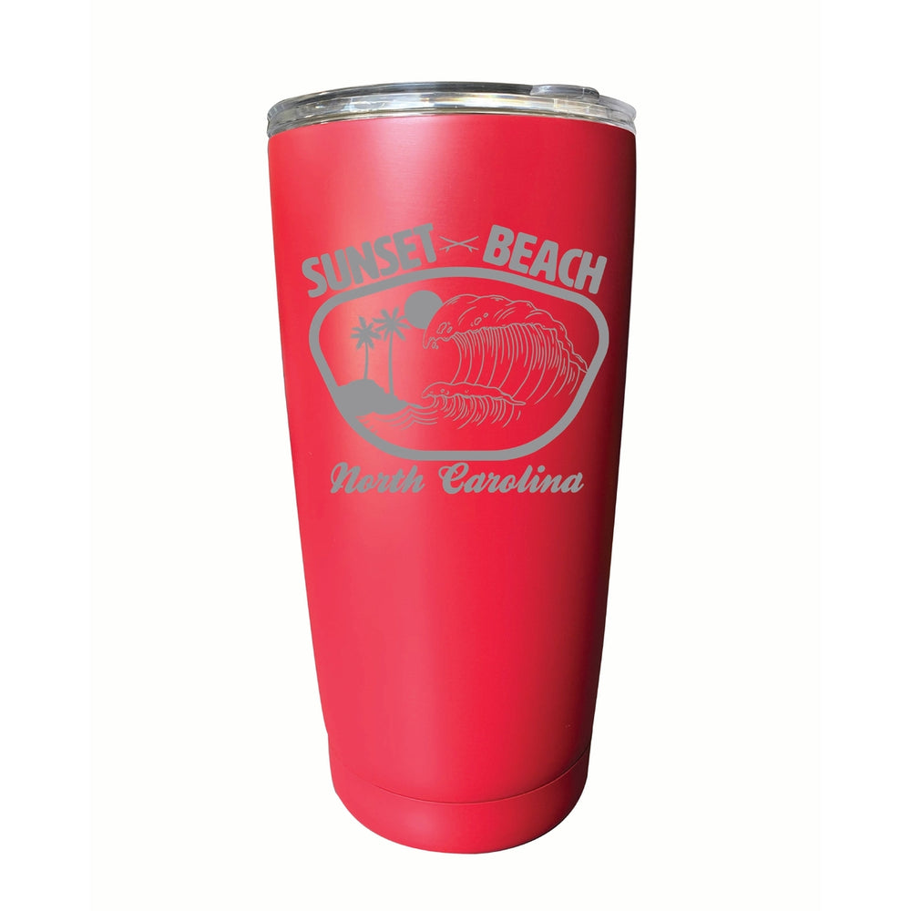 Sunset Beach North Carolina Souvenir 16 oz Engraved Stainless Steel Insulated Tumbler Image 2