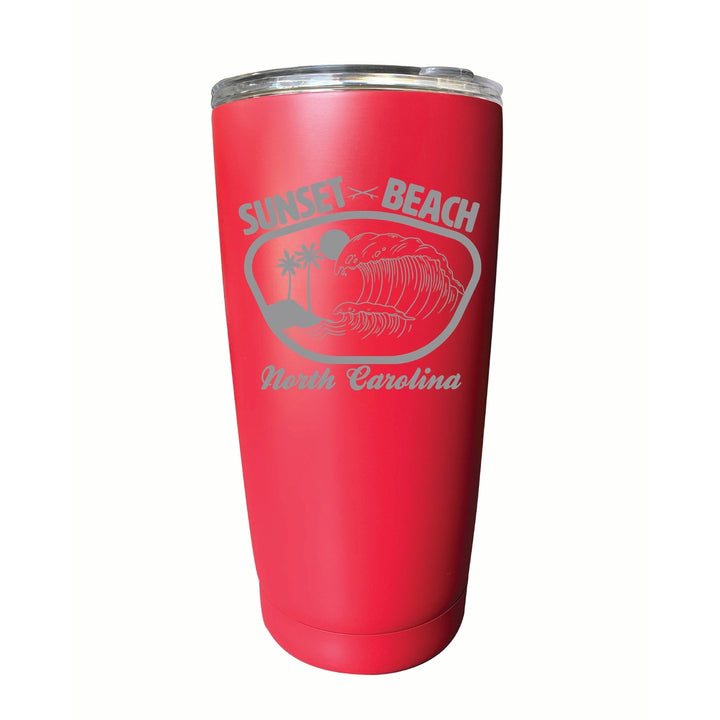 Sunset Beach North Carolina Souvenir 16 oz Engraved Stainless Steel Insulated Tumbler Image 2