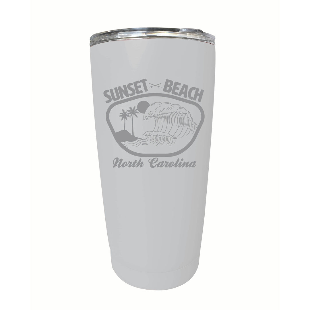 Sunset Beach North Carolina Souvenir 16 oz Engraved Stainless Steel Insulated Tumbler Image 4