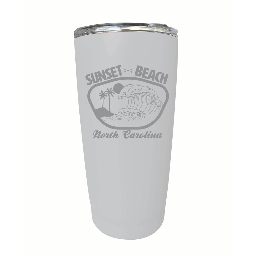 Sunset Beach North Carolina Souvenir 16 oz Engraved Stainless Steel Insulated Tumbler Image 1