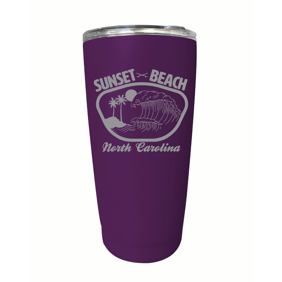 Sunset Beach North Carolina Souvenir 16 oz Engraved Stainless Steel Insulated Tumbler Image 6