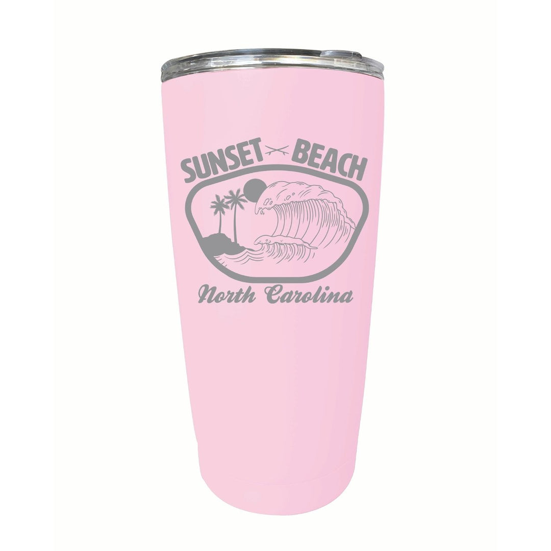 Sunset Beach North Carolina Souvenir 16 oz Engraved Stainless Steel Insulated Tumbler Image 8