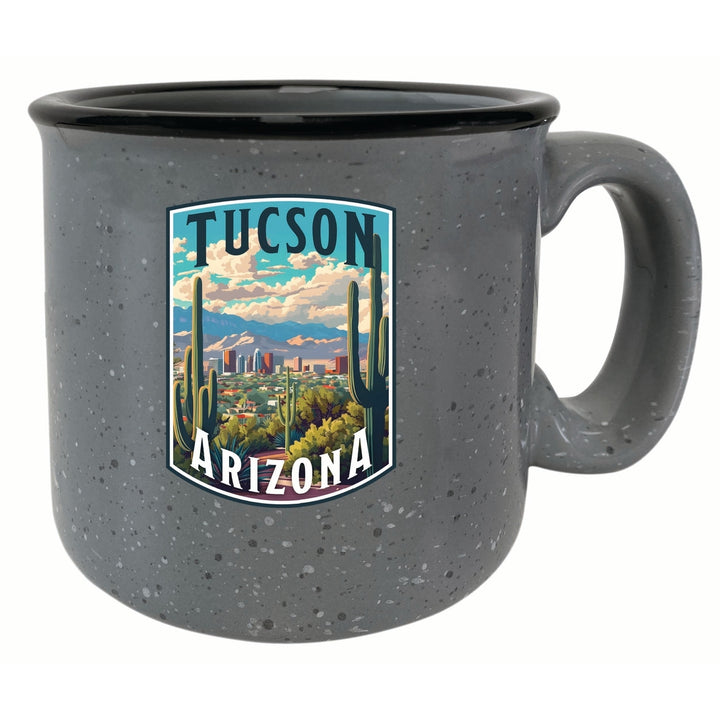 Tucson Arizona Cactus and Cityscape Design Souvenir 16 oz Ceramic camping mug Image 4