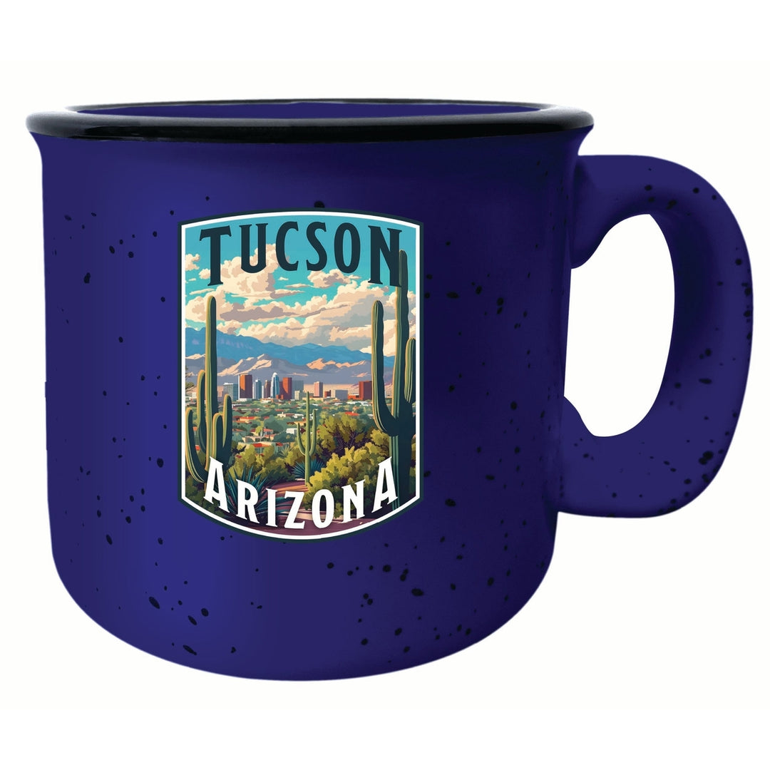 Tucson Arizona Cactus and Cityscape Design Souvenir 16 oz Ceramic camping mug Image 4