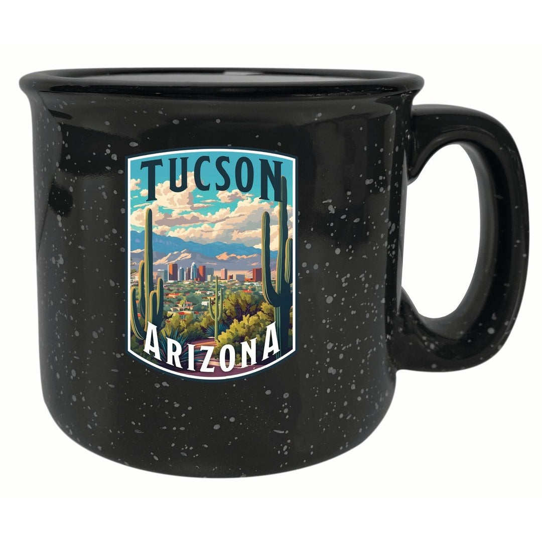 Tucson Arizona Cactus and Cityscape Design Souvenir 16 oz Ceramic camping mug Image 6