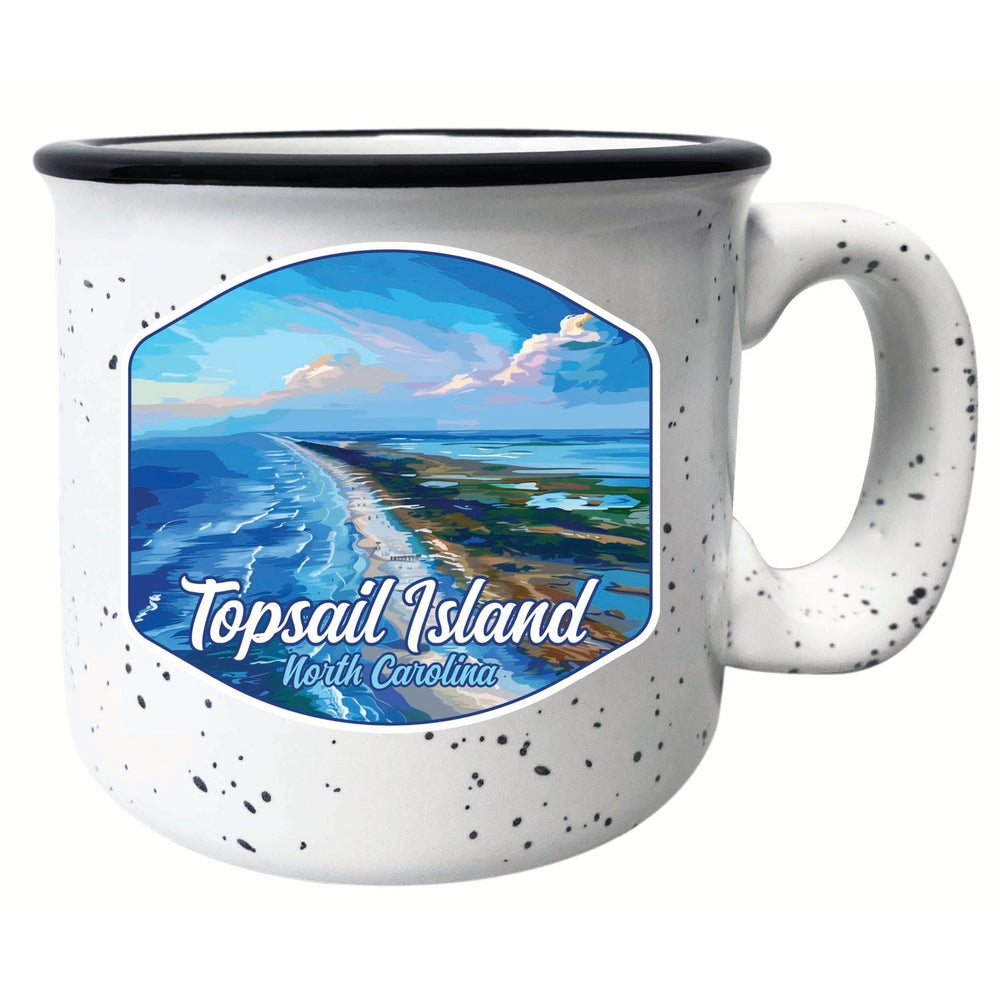 Topsail Island North Carolina Aerial View Design Souvenir 16 oz Ceramic camping mug Image 2