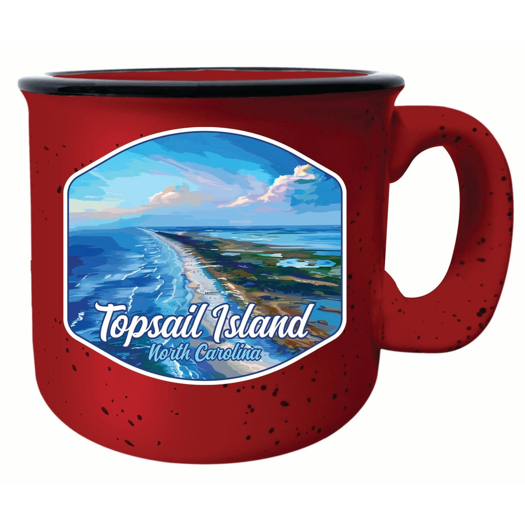 Topsail Island North Carolina Aerial View Design Souvenir 16 oz Ceramic camping mug Image 3