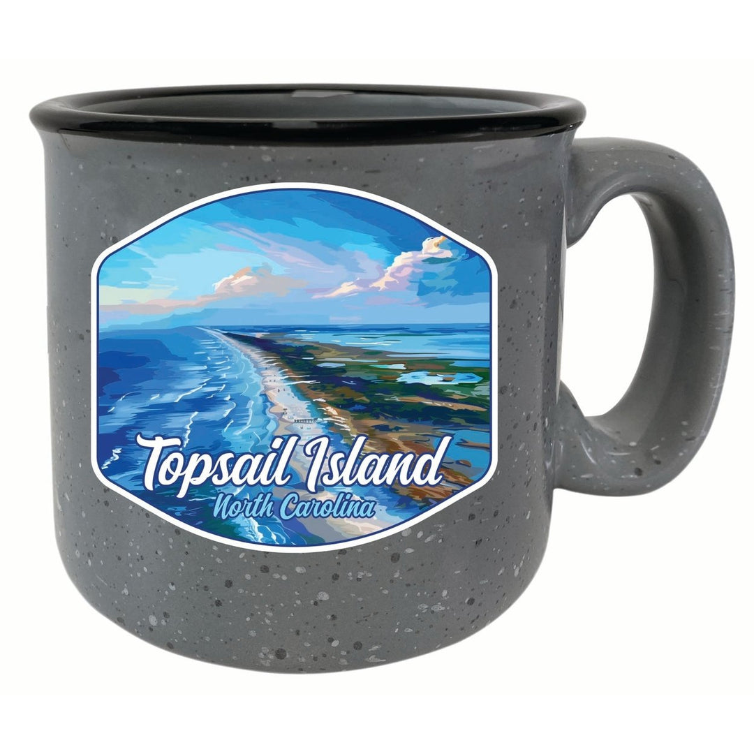 Topsail Island North Carolina Aerial View Design Souvenir 16 oz Ceramic camping mug Image 4