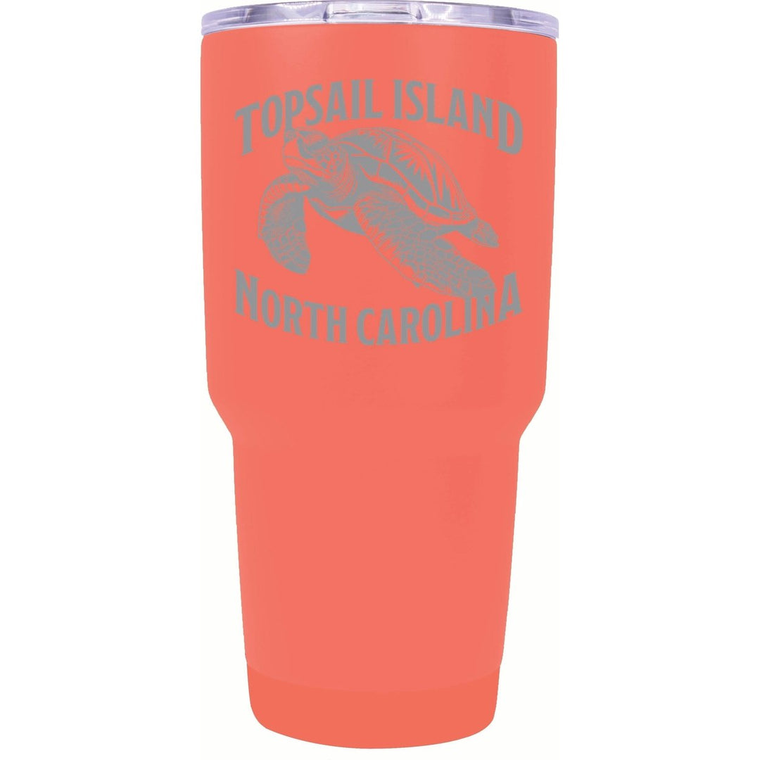 Topsail Island North Carolina Souvenir 24 oz Engraved Insulated Stainless Steel Tumbler Image 1